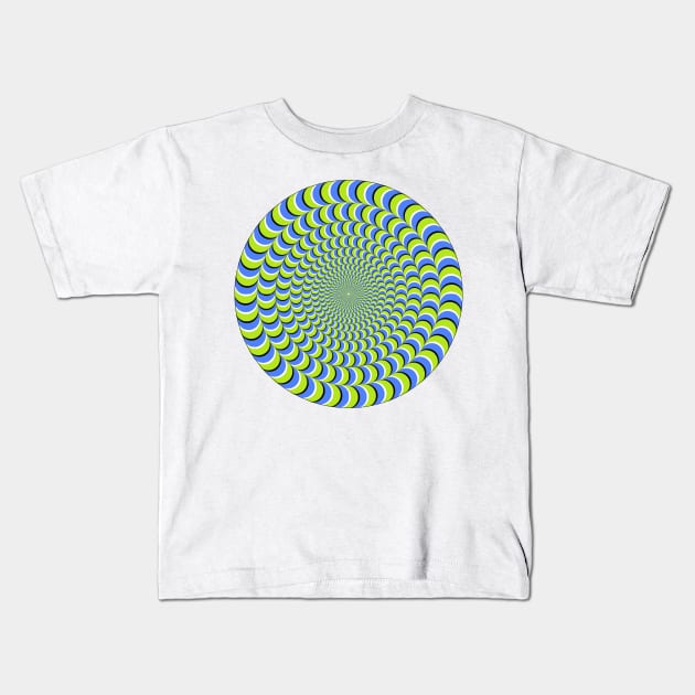 Rotating Snakes Illusion Kids T-Shirt by rastyrcom